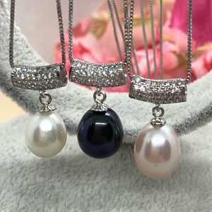 Natural Freshwater Pearl CZ S925 Necklace